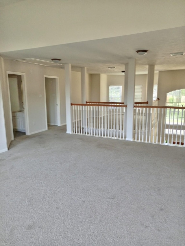 5014 Misty Park Ln, Sugar Land, TX 77479 - unfurnished room with attic access and carpet flooring