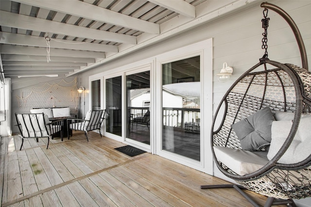 116 April Point Dr N, Conroe, TX 77356 - deck with an outdoor living space