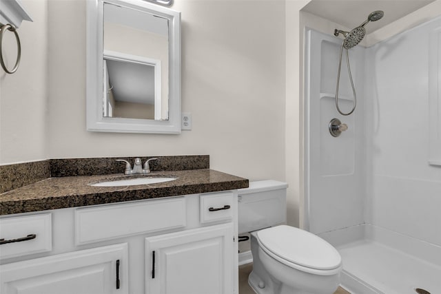 5839 Ettrick Dr, Houston, TX 77035 - full bathroom with a shower stall, toilet, and vanity