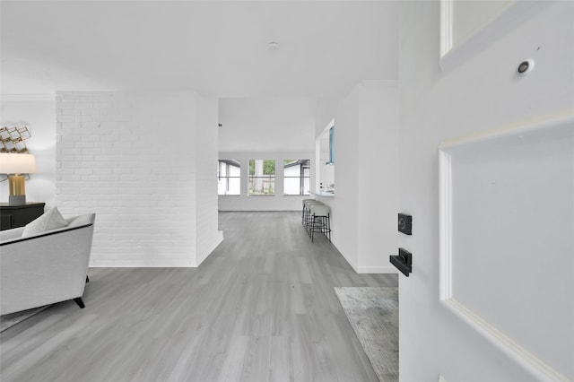 corridor with wood finished floors