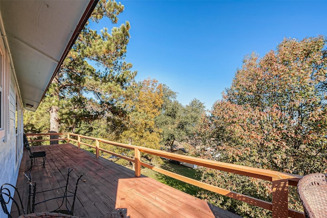 220 Hillcrest Dr, Coldspring, TX 77331 - view of wooden terrace