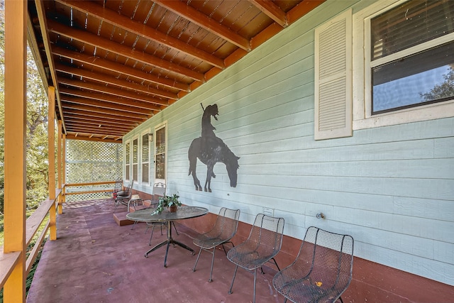 220 Hillcrest Dr, Coldspring, TX 77331 - view of patio / terrace featuring outdoor dining space
