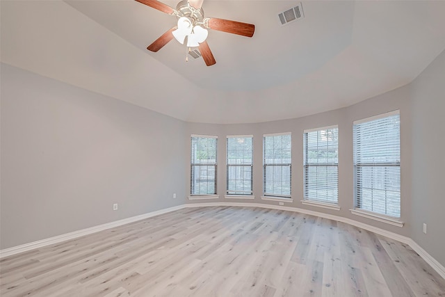 18306 S Austin Shore Dr, Cypress, TX 77433 - spare room with light wood-style floors, baseboards, and a ceiling fan