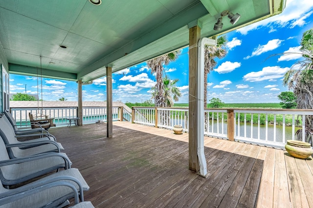 171 County Road 299, Sargent, TX 77414 - deck with a water view