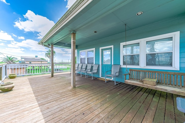 171 County Road 299, Sargent, TX 77414 - view of wooden deck