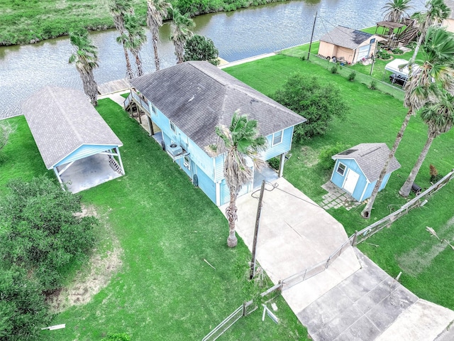 171 County Road 299, Sargent, TX 77414 - view from above of property with a large body of water