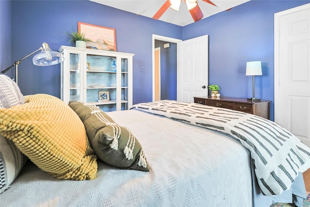 1902 Bayou Shore Dr, Galveston, TX 77551 - bedroom with ceiling fan