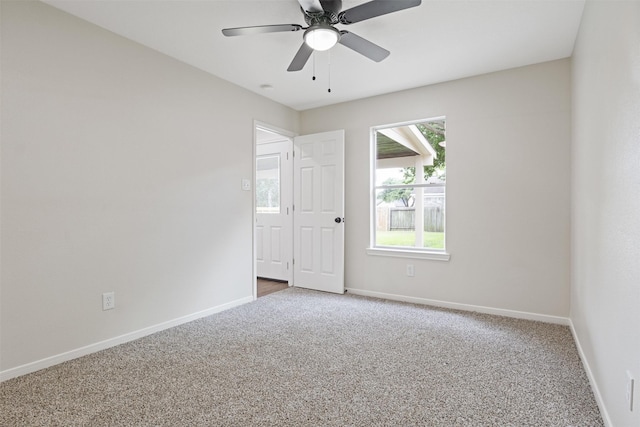 1214 Sabine Brook Way, Houston, TX 77073 - empty room with carpet floors, baseboards, and a ceiling fan
