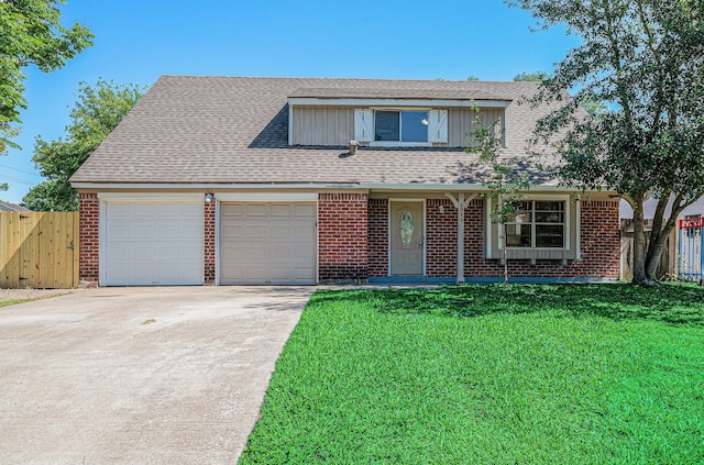 6046 W Airport Blvd, Houston, TX 77035 - traditional home featuring an attached garage, driveway, brick siding, and a shingled roof