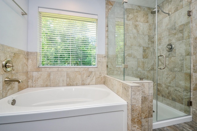 13523 Spring Ct, Tomball, TX 77375 - full bath featuring a stall shower and a bath