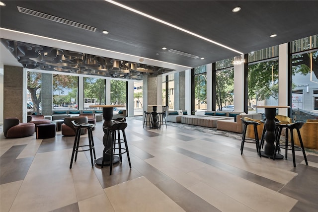 1211 Caroline St Unit 908, Houston, TX 77002 - building lobby featuring expansive windows