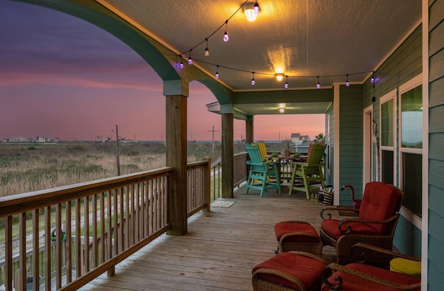 1109 Pompano Dr, Crystal Beach, TX 77650 - wooden deck featuring outdoor dining area