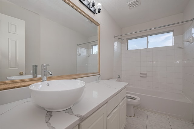 10210 Squirehill Ct, Houston, TX 77070 - full bathroom with shower / tub combination, vanity, and toilet