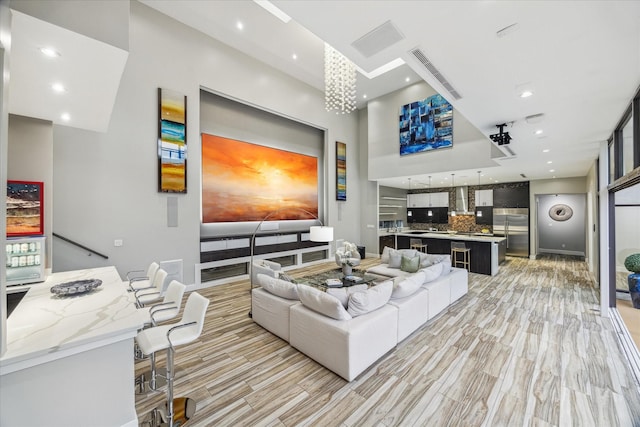 4002 Chatham Ln, Houston, TX 77027 - living room featuring recessed lighting