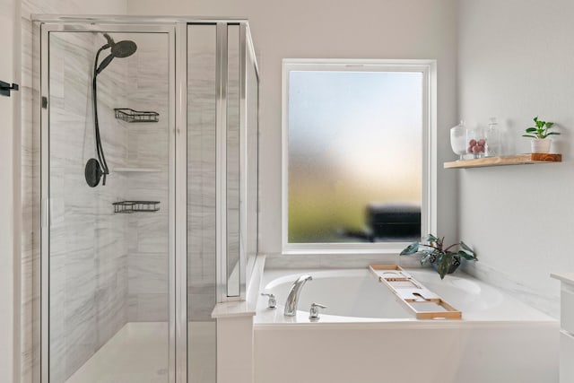 13110 Mid Stocket Dr, Humble, TX 77346 - full bathroom with a shower stall and a bath