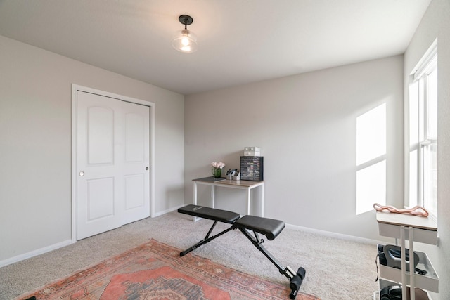 13110 Mid Stocket Dr, Humble, TX 77346 - workout room with carpet floors and baseboards