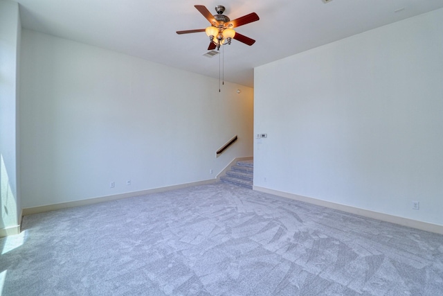 1184 Nelson Falls Ln, Houston, TX 77008 - unfurnished room with ceiling fan, carpet, and baseboards