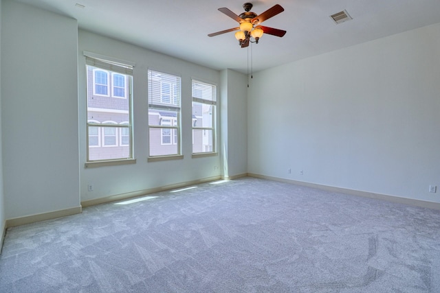1184 Nelson Falls Ln, Houston, TX 77008 - spare room featuring carpet, a ceiling fan, and baseboards