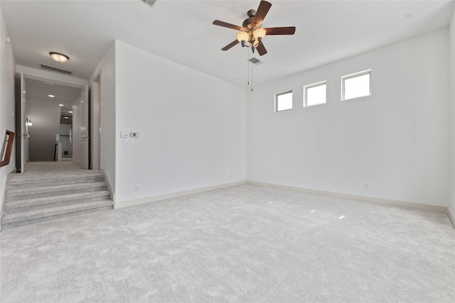 1184 Nelson Falls Ln, Houston, TX 77008 - unfurnished room with a ceiling fan, carpet flooring, and baseboards