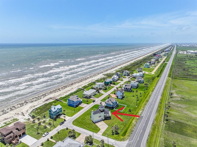 drone / aerial view of expansive beach
