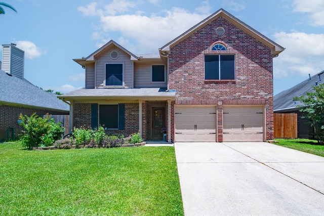 10835 Spruce Dr S, La Porte, TX 77571 - traditional home featuring brick siding, a garage, and concrete driveway