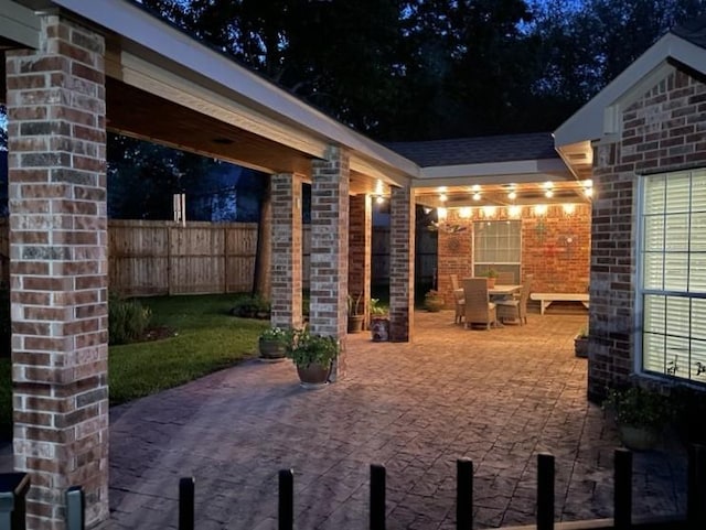 12127 Via San Rocco Ct, Cypress, TX 77429 - view of patio featuring fence and outdoor dining area