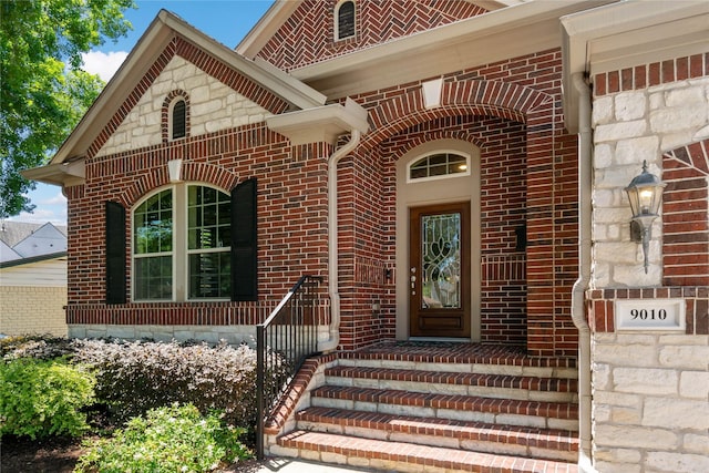 9010 Kapri Ln, Houston, TX 77025 - property entrance featuring brick siding