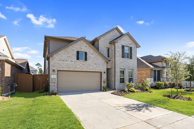 13215 Rowan Green Dr, Humble, TX 77346 - view of front facade with concrete driveway, an attached garage, and brick siding