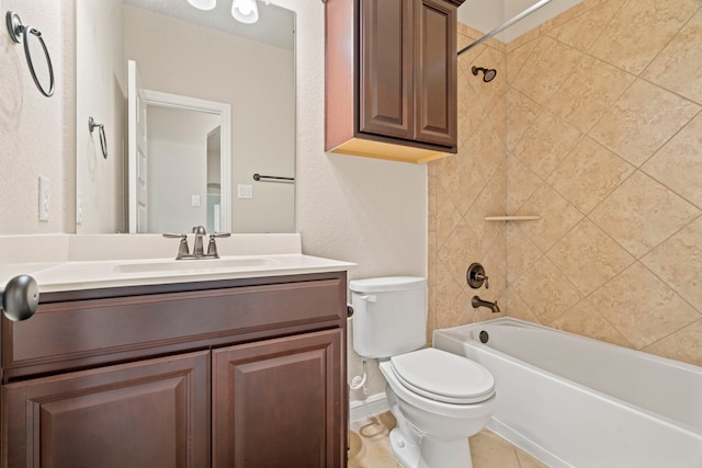28010 Drifters Bend Dr, Spring, TX 77386 - bathroom featuring vanity, toilet, and shower / tub combination
