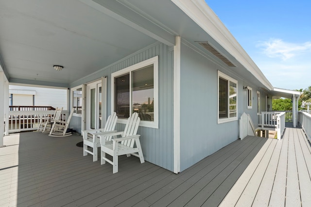 4209 W Bayside Way, Jamaica Beach, TX 77554 - view of wooden porch