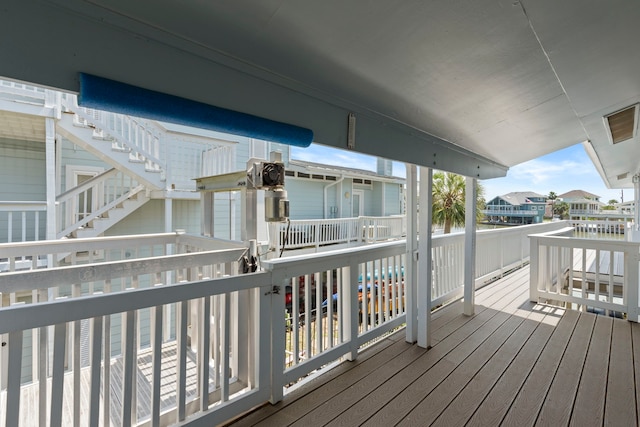 4209 W Bayside Way, Jamaica Beach, TX 77554 - wooden deck with stairway