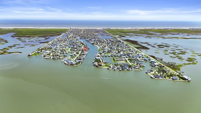 4209 W Bayside Way, Jamaica Beach, TX 77554 - drone / aerial view of a large body of water