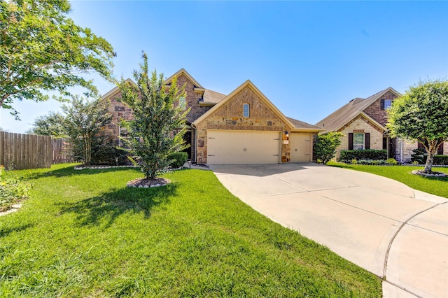19503 Sundance Edge Ct, Richmond, TX 77407 - traditional-style house with an attached garage, brick siding, concrete driveway, and stone siding