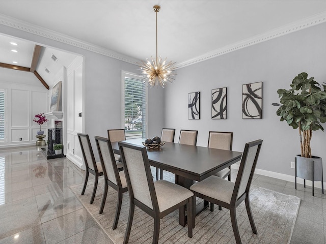 13 Hickory Shadows Dr, Houston, TX 77055 - dining room featuring a chandelier, baseboards, and recessed lighting