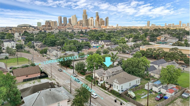 1913 Hardy St, Houston, TX 77026 - aerial view of city skyline