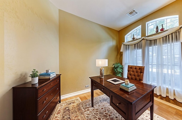 1810 Spreading Bough Ln, Richmond, TX 77406 - office area with light wood finished floors and baseboards