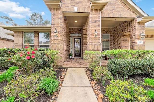 27259 Jessica Hills Ln, Spring, TX 77386 - doorway to property featuring brick siding