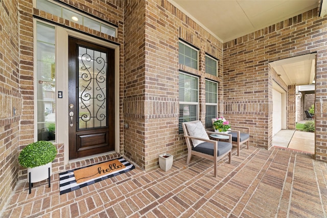 27259 Jessica Hills Ln, Spring, TX 77386 - doorway to property with brick siding and covered porch