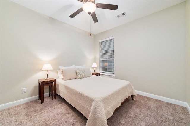 27259 Jessica Hills Ln, Spring, TX 77386 - bedroom with light carpet, baseboards, and ceiling fan
