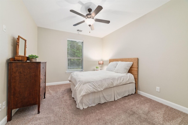27259 Jessica Hills Ln, Spring, TX 77386 - bedroom featuring light carpet, baseboards, and ceiling fan
