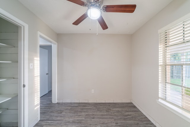 751 Terryhollow St, Channelview, TX 77530 - unfurnished room with wood finished floors and a ceiling fan