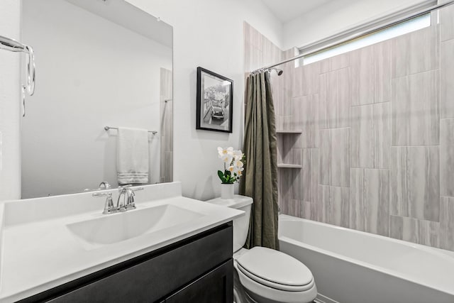 519 Newcomb Hollow Dr, Conroe, TX 77304 - bathroom with toilet, shower / bath combo with shower curtain, and vanity