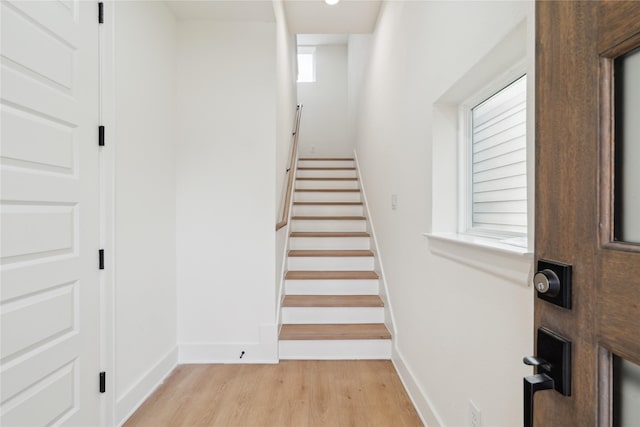 4629 Balkin St, Houston, TX 77021 - stairs with wood finished floors and baseboards