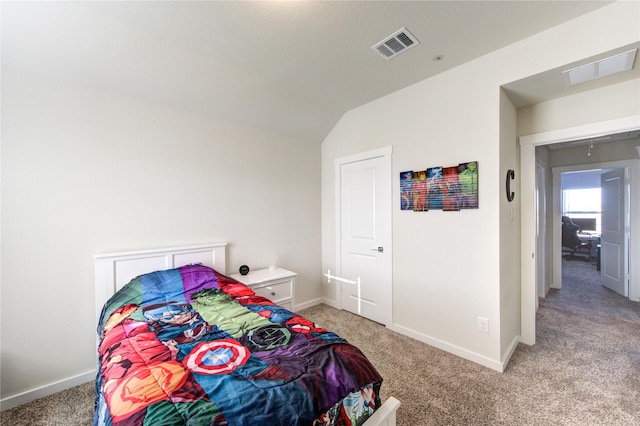 3033 Myrtle Sunset Dr, Katy, TX 77493 - bedroom featuring light colored carpet, baseboards, and lofted ceiling