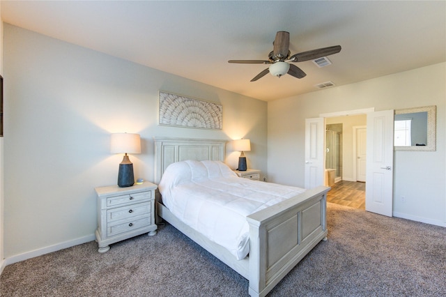 3033 Myrtle Sunset Dr, Katy, TX 77493 - bedroom with carpet, baseboards, and ceiling fan