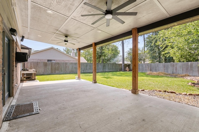 3623 Wells Mark Dr, Humble, TX 77396 - view of patio featuring ceiling fan