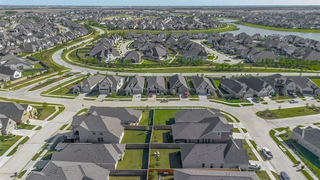 11430 Bush Clover Dr, Cypress, TX 77433 - aerial overview of property's location with nearby suburban area and a large body of water