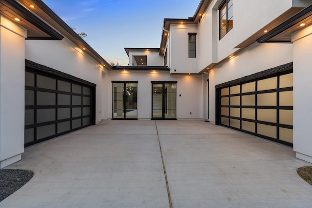 garage featuring driveway
