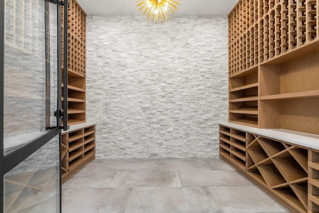 view of wine area