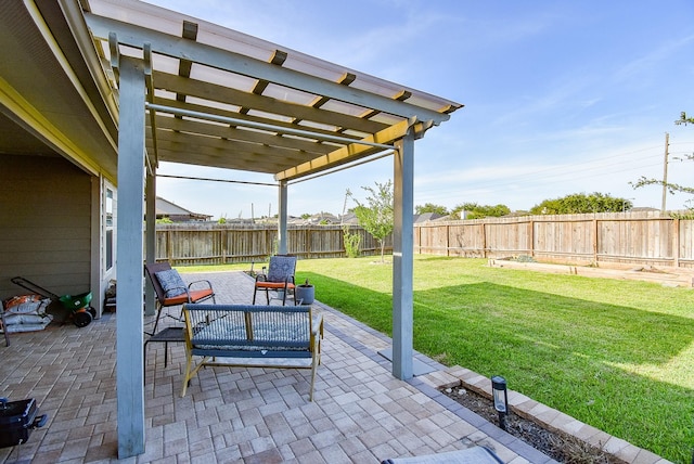 7303 Barrington Ridge Ln, Richmond, TX 77407 - view of patio featuring a pergola